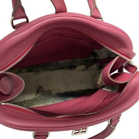 Auth HERMES Atlas35 Ruby Taurillon Clemence Square N Handbag - Picture 14 of 16